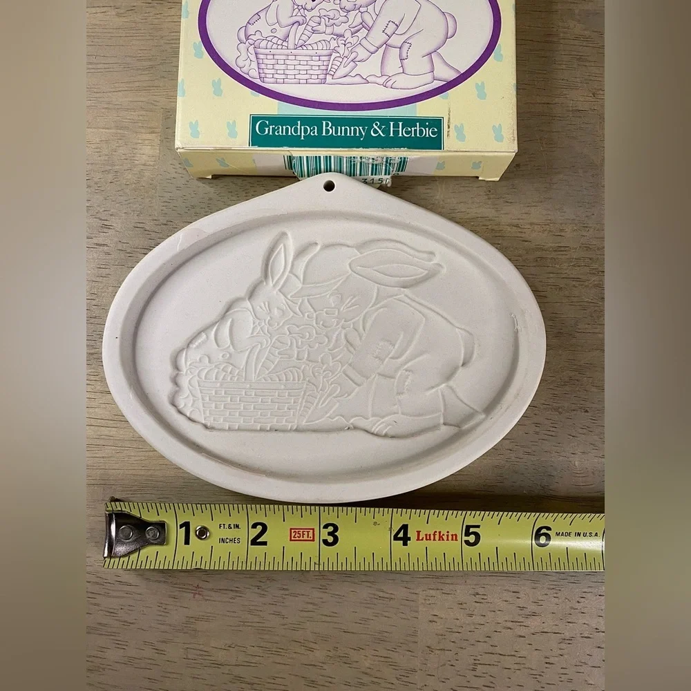 Longaberger Easter Cookie Mold Vintage In Box‎ 1995 & 1996 Easter Bunny & Basket